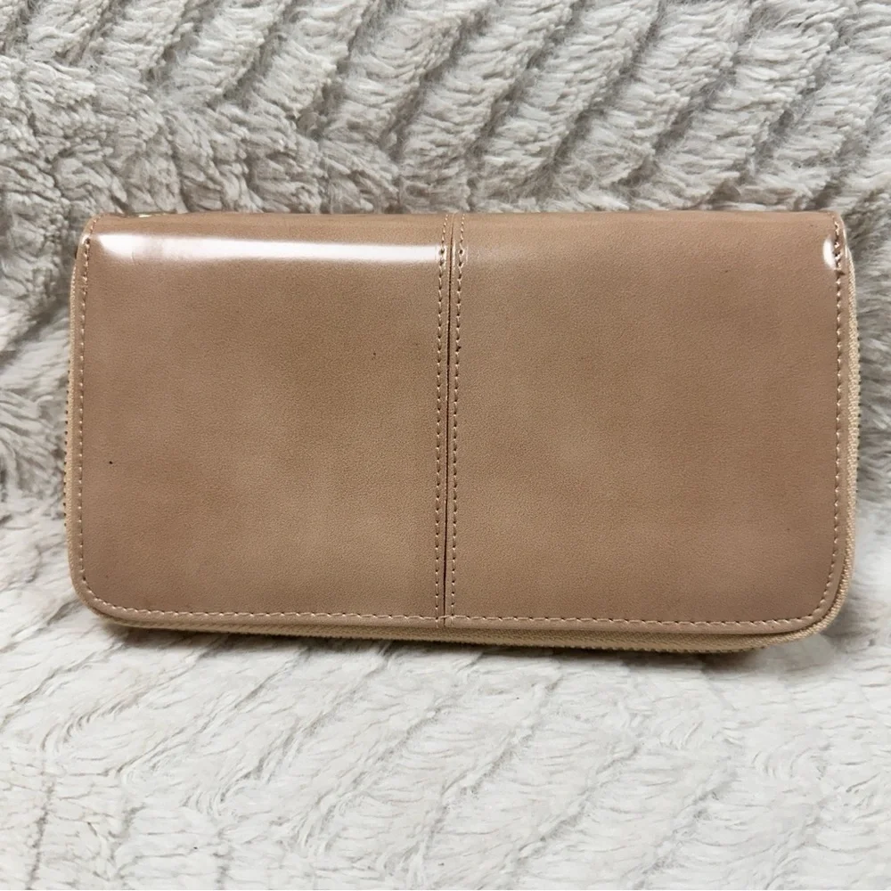 Noatd Clutch / Wallet / Checkbook, Tan, Brown, Gold Hardware